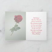 Verjaardag van de vrouw Red Rose Hearts Kaart (Binnen)