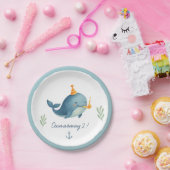 Verjaardag van de walvis | Ahoy | Nautisch Kinder  Papieren Bordje (Feest)