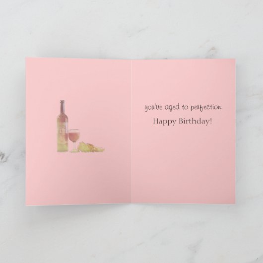 Verjaardag van de wijnleeftijd kaart (Binnen)