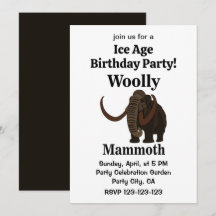 Verjaardag van de wolharige mammoet-ijstijd