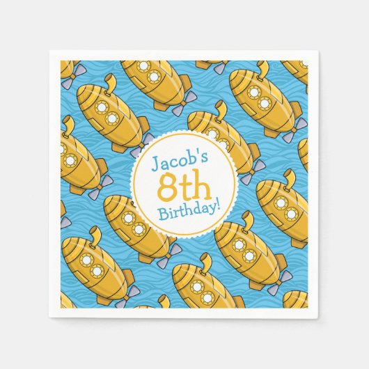 Verjaardag van de Yellow Submarine Boy Servet (Voorkant)