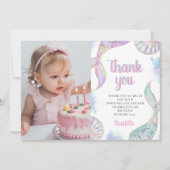 Verjaardag van de Zee Mermiad Bedankkaart (Voorkant)