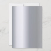 Verjaardag van de zilveren muzieknoten kaart (Achterkant)