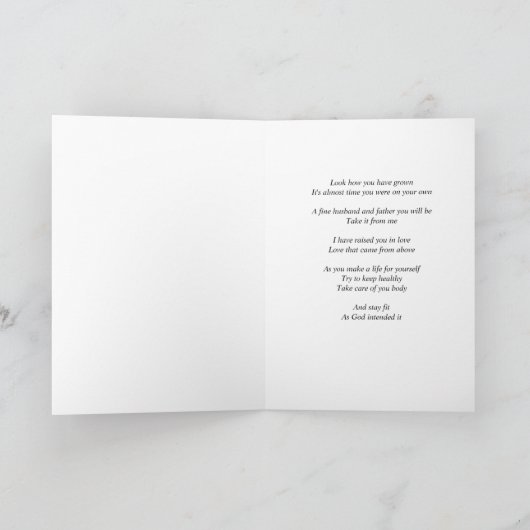 verjaardag van de zoon kaart (Binnen)