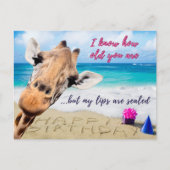 Verjaardag van de zusjes - De Giraffe weet alles Briefkaart (Voorkant)