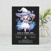 Verjaardag van Digital Enchanted Wizard Kaart (Staand voorkant)