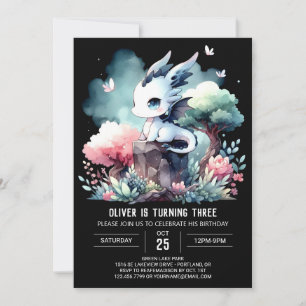 Verjaardag van Digital Fantasy Dragon Kaart