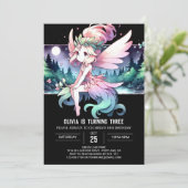 Verjaardag van Digital Forest Fairy Kaart (Staand voorkant)