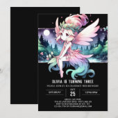 Verjaardag van Digital Forest Fairy Kaart (Voorkant / Achterkant)