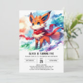 Verjaardag van Digital Fox Kaart (Staand voorkant)