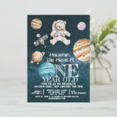 Verjaardag van een 1-jarige astronaut in de ruimte kaart (Staand voorkant)