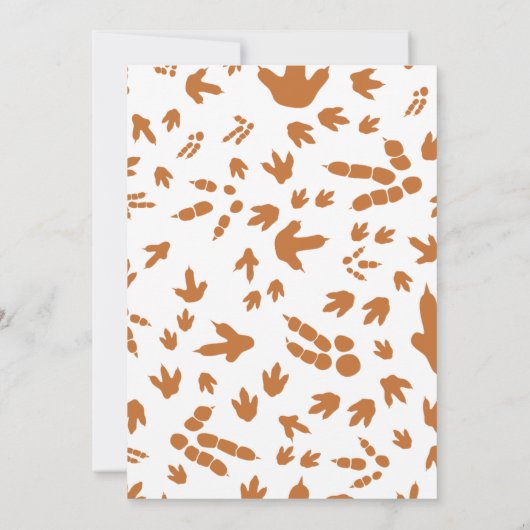 Verjaardag van een A-saurus dinosaurus Kaart (Achterkant)