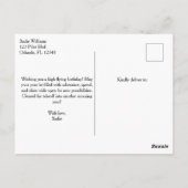 Verjaardag van een Amerikaans patriottisch straalj Briefkaart (Achterkant)