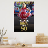 Verjaardag van een cheerleader op de middelbare sc poster (Keuken)