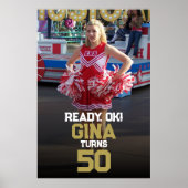 Verjaardag van een cheerleader op de middelbare sc poster (Voorkant)