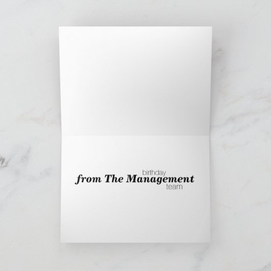 Verjaardag van een collega "Bestelt" Kaart (Binnen)