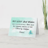 Verjaardag van een collega "Bestelt" Kaart (Voorkant)