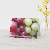 Verjaardag van een druif kaart (Gele Bloem)