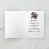 Verjaardag van een Fries paard Kaart (Binnen)