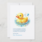 Verjaardag van een gelukkige eend bedankkaart (Achterkant)