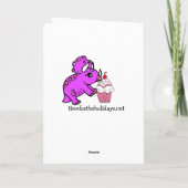 Verjaardag van een gepersonaliseerd dinosaurusmeis kaart (Achterkant)