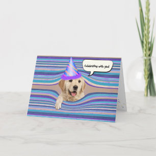 Verjaardag van een Golden Retriever Kaart