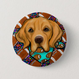 Verjaardag van een Golden Retriever Ronde Button 5,7 Cm