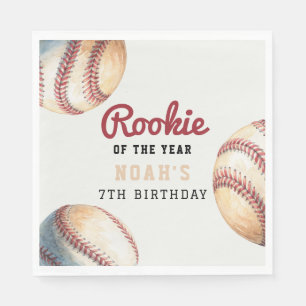 Verjaardag van een jonge honkbal rookie servet