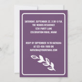 Verjaardag van een leuk wit en roze baby vogeltje kaart (Achterkant)