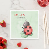 Verjaardag van een lieveheersbeestje op een weide  servet (Insitu)