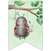 Verjaardag van een lieveheersbeestje op een weide vlaggetjes (Eerste vlag)