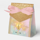 Verjaardag van een magisch eenhoornmeisje bedankdoosjes (Voorkant Zijde)