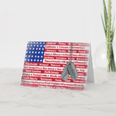 Verjaardag van een militair kaart (Voorkant)