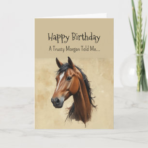 Verjaardag van een Morgan Horse Kaart