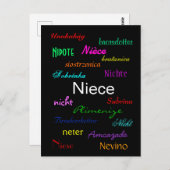 "Verjaardag van een nicht I" Aanpasbaar Briefkaart (Voorkant / Achterkant)