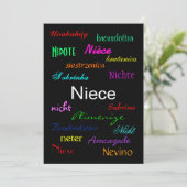 "Verjaardag van een nicht I" Aanpasbare Plat Kaart (Staand voorkant)