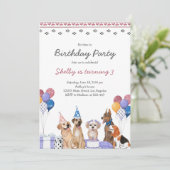 Verjaardag van een puppy kaart (Staand voorkant)