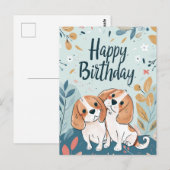 Verjaardag van een schattige Beagle Briefkaart (Voorkant / Achterkant)
