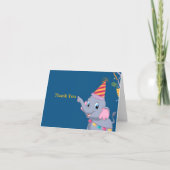 Verjaardag van een schattige olifant bedankkaart (Voorkant)