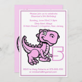 Verjaardag van een T-Rex dinosaurus voor elke leef Kaart (Voorkant / Achterkant)