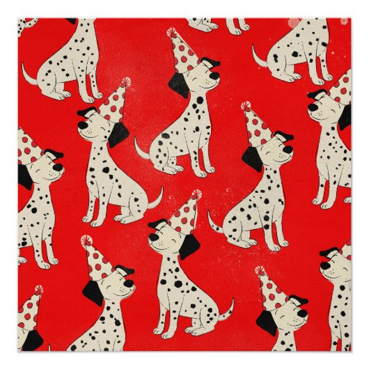 Verjaardag van een vintage hond perfect poster (Voorkant)