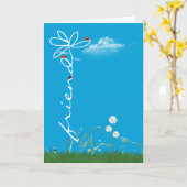 Verjaardag van een vriend Daisy Kaart (Gele Bloem)