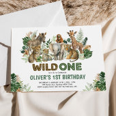 Verjaardag van een wilde Oerwoud Safari Animals Kaart
