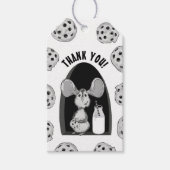 Verjaardag van een zoete koekjesmuis cadeaulabel (Voorkant)