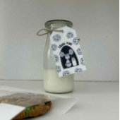 Verjaardag van een zoete koekjesmuis cadeaulabel