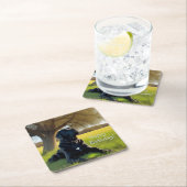 Verjaardag van een zwarte Labrador Retriever Kartonnen Onderzetters (Insitu)