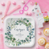 Verjaardag van Eucalyptus Papieren Bordje (Feest)