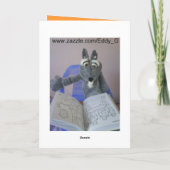 Verjaardag van Firey Triceratops Kaart (Achterkant)