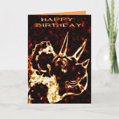 Verjaardag van Firey Triceratops Kaart (Voorkant)