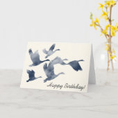 Verjaardag van ganzen in de wolken kaart (Gele Bloem)